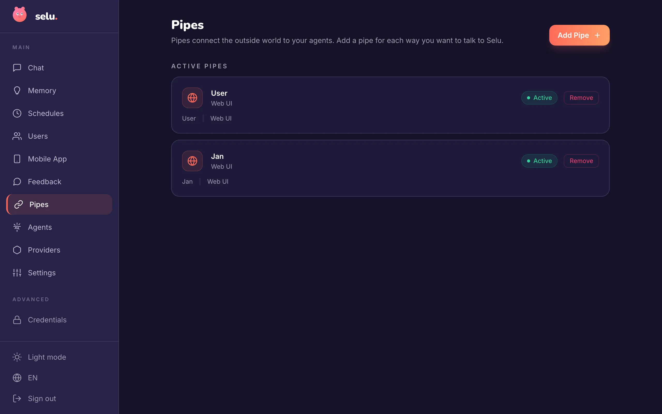 Sidebar — Pipes